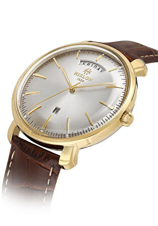 HISLON CL203G-02KG KAHVERENGİ DERİ KORDON ERKEK KOL SAATİ