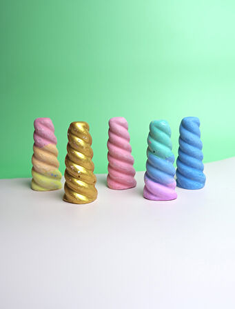 5'li Renkli Yumuşak Unicorn Tebeşir Seti