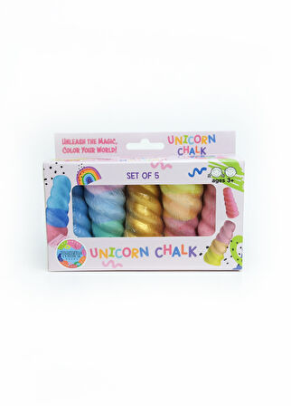 5'li Renkli Yumuşak Unicorn Tebeşir Seti