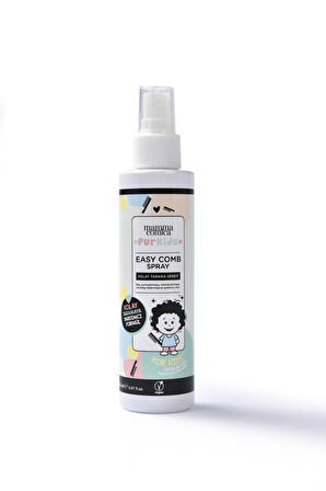PurKids Bebek Çocuk Kolay Saç Tarama Spreyi 150 ml- Pudra Kokulu Elektriklenme ve Isı Korumalı 