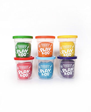 Play & Go 6 lı Doğal Oyun Hamuru Seti (6 Renk X 75 gr)