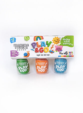 Play & Go 6 lı Doğal Oyun Hamuru Seti (6 Renk X 75 gr)