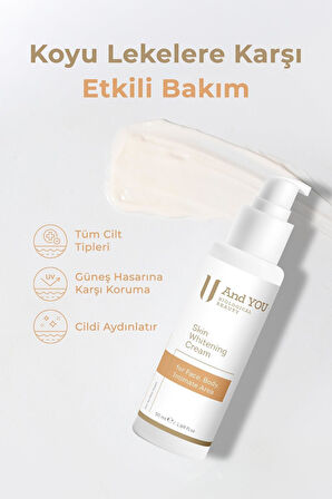 And You Skin Whitening Cream / Cilt Beyazlatıcı Krem 50 ml