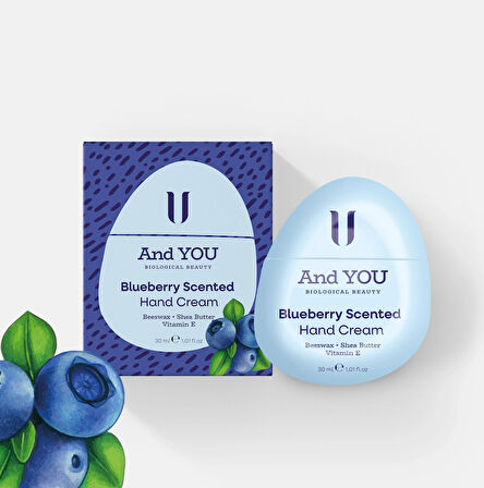 And You Blueberry Scented Hand Cream / Bluebery Kokulu El Kremi 30 ml