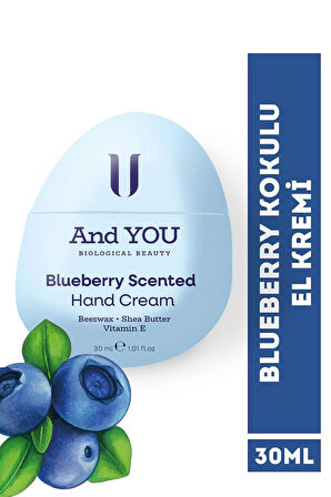 And You Blueberry Scented Hand Cream / Bluebery Kokulu El Kremi 30 ml