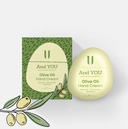 And You Olıve Oıl Hand Cream / Zeytinyağlı El Kremi 30 ml