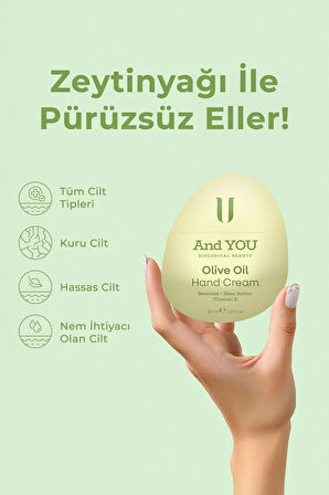 And You Olıve Oıl Hand Cream / Zeytinyağlı El Kremi 30 ml