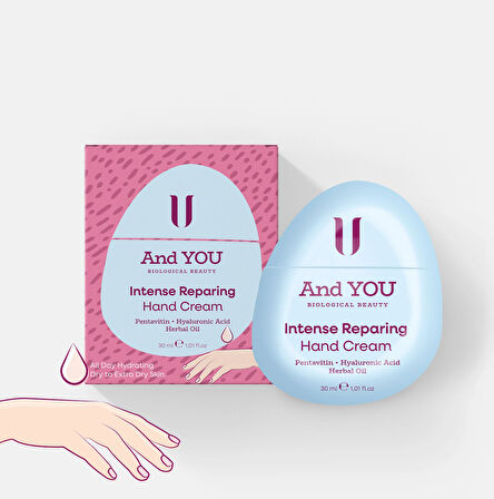 And You Intense Reparıng Hand Cream / Yoğun Onarıcı El Kremi 30 ml