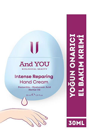 And You Intense Reparıng Hand Cream / Yoğun Onarıcı El Kremi 30 ml