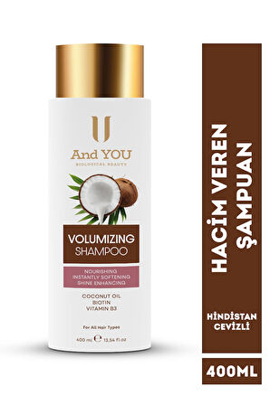 And You Volumızıng Hacim Veren Hindistan Cevizli Şampuan 400 ml