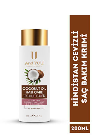 And You Coconut Oıl Haır / Hindistan Cevizi Yağı Saç Bakım Kremi 200 ml