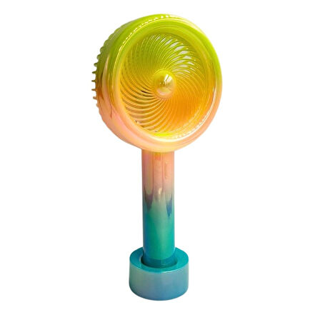 bigmate Mini El Fanı Taşınabilir Serinletici Işıklı Şarjlı Vantilatör 3 Kademeli Hız Ayarı YS2276