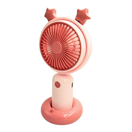 bigmate Mini El Fanı Taşınabilir Serinletici Işıklı Şarjlı Vantilatör 2 Kademeli Hız Ayarı YM88178