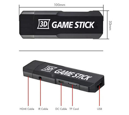 X2 Ultra Gamestick ve 02 Arcade Joystick 64GB 20000 Oyun