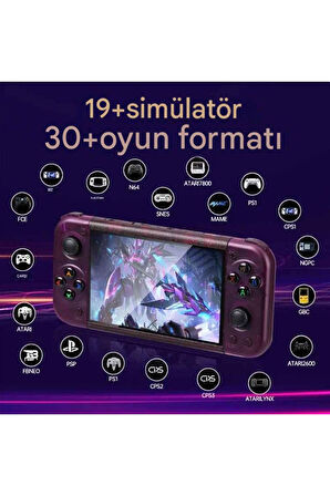 RG50XX Retro Oyun Konsolu,5 İnç HD IPS Ekran,Çift Joystick,64GB Kart,Linux Sistem,HD TV Out Konsol