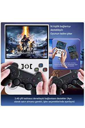 R36PRO Retro Video Oyun Konsolu Linux Sistemi 3.5 Inç IPS Ekran 64 GB Taşınabilir El Konsolu