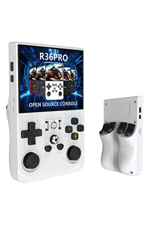 R36PRO Retro Video Oyun Konsolu Linux Sistemi 3.5 Inç IPS Ekran 64 GB Taşınabilir El Konsolu