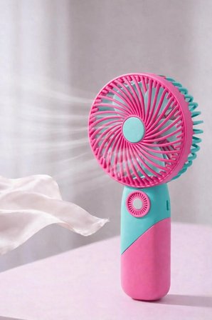 Taşınabilir Mini El Fanı Şarjlı 3 Kademeli USB Fan Sessiz Güçlü Rüzgar Vantilatör