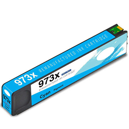 Hp 973X-F6T81AE Mavi Muadil Kartuş Yüksek Kapasiteli