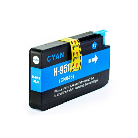 Hp 951XL-CN046AE Mavi Sıfır Muadil Kartuş Yüksek Kapasiteli