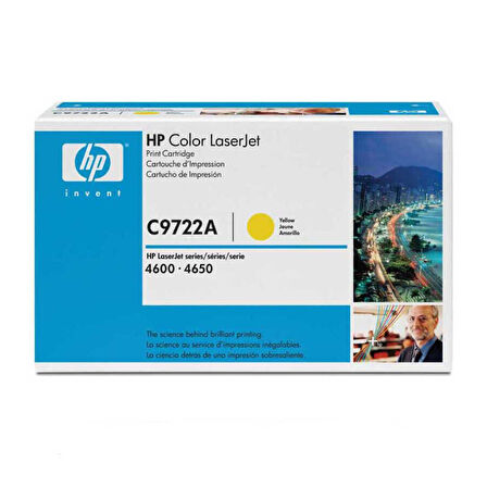 Hp 641A-C9722A Sarı Orijinal Toner- Mavi Kutu