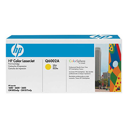 Hp 124A-Q6002A Sarı Orijinal Toner- Mavi Kutu