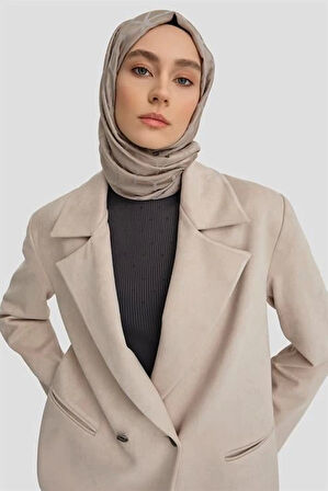 Armine Süet Blazer Ceket 24K5710 Bej