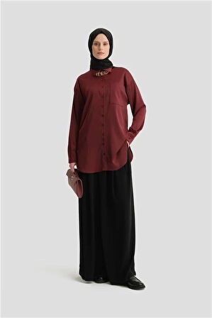 Armine Basic Gömlek 24KD9240 Bordo