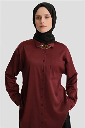 Armine Basic Gömlek 24KD9240 Bordo