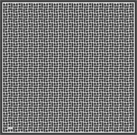 Belli Tivil İpek Eşarp 4062-53 Siyah Karışık Desen 