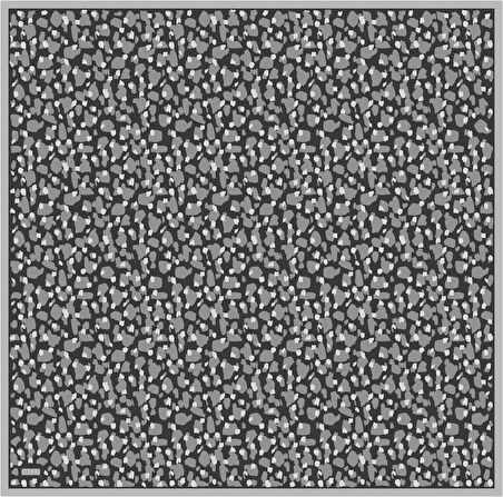 Belli Tivil İpek Eşarp 4042-35 Siyah Karışık Desen 