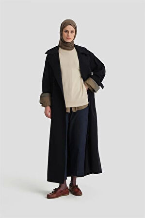 Armine Oversize Pardesü 24K8009 Lacivert