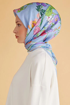 Belli Fresh Pure Eşarp 1-01 Mavi Karışık Desen 49976