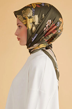 Belli Fresh Pure Eşarp 1-17 Yeşil Karışık Desen 49981