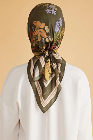 Belli Fresh Pure Eşarp 1-17 Yeşil Karışık Desen 49981