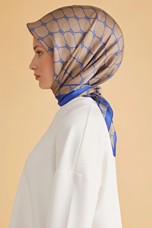 Belli Fresh Pure Eşarp 7-27 Mavi Karışık Desen 49997