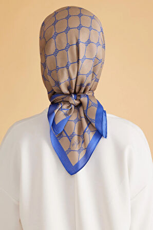 Belli Fresh Pure Eşarp 7-27 Mavi Karışık Desen 49997