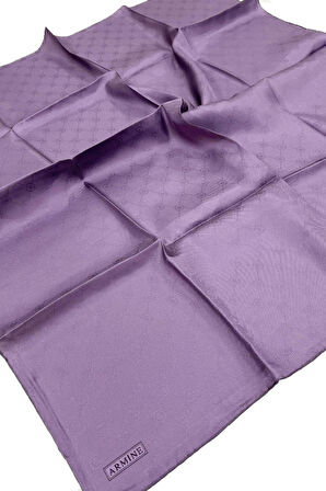 JAKARLI İPEK EŞARP 2000 (J) - MONOGRAM DESENLİ - 245356  MOR