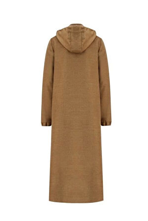 Armine Kapüşonlu Manto 24KH8111 Camel