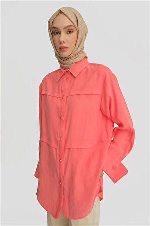 Armine Simli Grogrenli Modal Tunik 25Y4607 Coral