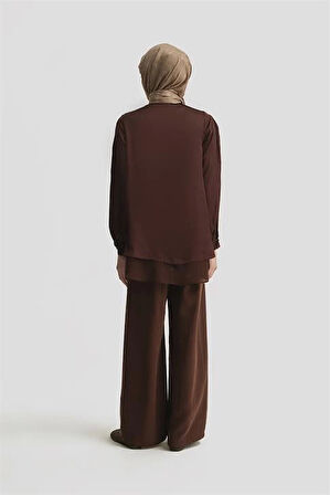 Armine Modal Palazzo Pantolon 25Y2814 Açık Kahve