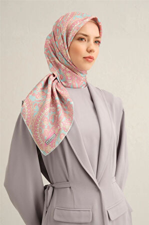 2025  İLKBAHAR - YAZ - DJ SAF İPEK EŞARP 9304D01 ( SURA)-9304