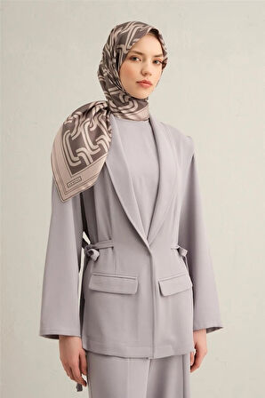 2025  İLKBAHAR - YAZ - DJ SAF İPEK EŞARP 9343D01 ( SURA)-9343D01