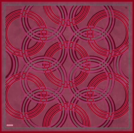 Armine Tivil İpek Eşarp 9333-83 Pembe Karışık Desen 