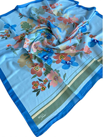 Belli Fresh Nova Eşarp 1011-02 Mavi Karışık Desen 49749