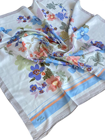Belli Fresh Nova Eşarp 1011-04 Krem Karışık Desen 49747