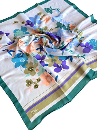 Belli Fresh Nova Eşarp 1011-11 Yeşil Karışık Desen 49745