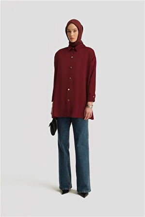 Armine Gömlek ORTD8300-1 Bordo