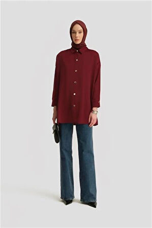 Armine Gömlek ORTD8300-1 Bordo