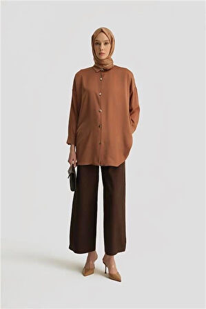Armine Gömlek ORTD8300-1 Camel